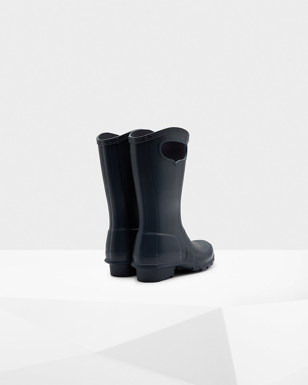 Hunter Niños Original Grab Handle - Botas de Lluvia Azul Marino - 650-AFZPDJ